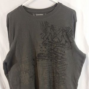 Machine Long Sleeve Graphic Waffle Shirt Sz Xxl